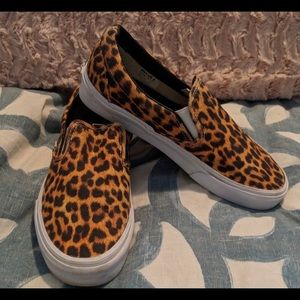 Vans Cheetah Print Slip Ons